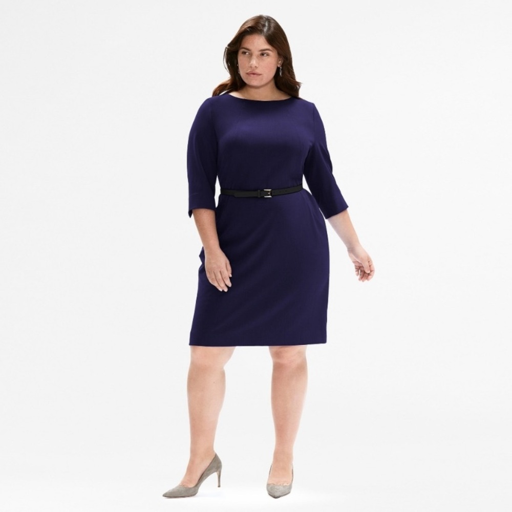 M.M. Lafleur Etsuko Dress in Deep Indigo Blue Size +1